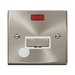 Front view of Click Deco Satin Chrome 13A Fused Connection Unit with Neon and Flex