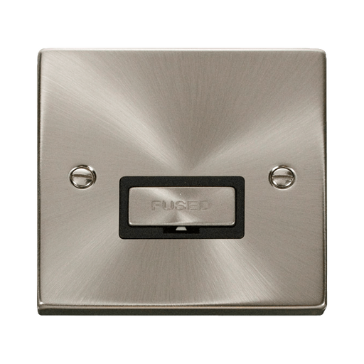 Front view of Click Deco Satin Chrome 13A Unswitched Spur
