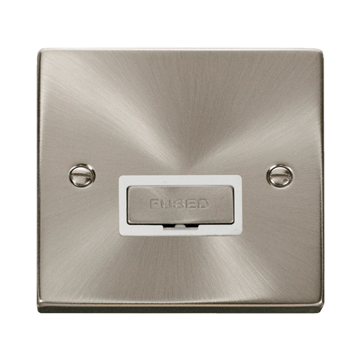 Front view of Click Deco Satin Chrome 13A Unswitched Spur