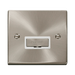 Front view of Click Deco Satin Chrome 13A Unswitched Spur