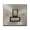 Front view of Click Deco Satin Chrome 13A Switched Spur