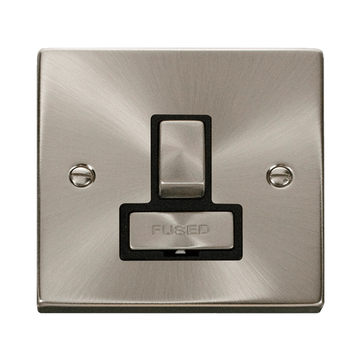 Front view of Click Deco Satin Chrome 13A Switched Spur