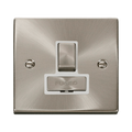 Front view of Click Deco Satin Chrome 13A Switched Spur