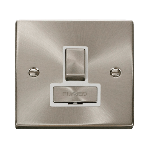 Front view of Click Deco Satin Chrome 13A Switched Spur