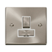 Front view of Click Deco Satin Chrome 13A Switched Spur