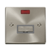 Front view of Click Deco Satin Chrome 13A Unswitched Spur Neon