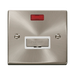 Front view of Click Deco Satin Chrome 13A Unswitched Spur Neon