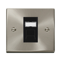 Click Deco Satin Chrome Cat6 Data Socket VPSCRJ456BK