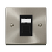 Click Deco Satin Chrome Cat6 Data Socket VPSCRJ456BK