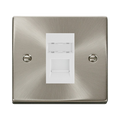 Click Deco Satin Chrome Cat6 Data Socket VPSCRJ456WH