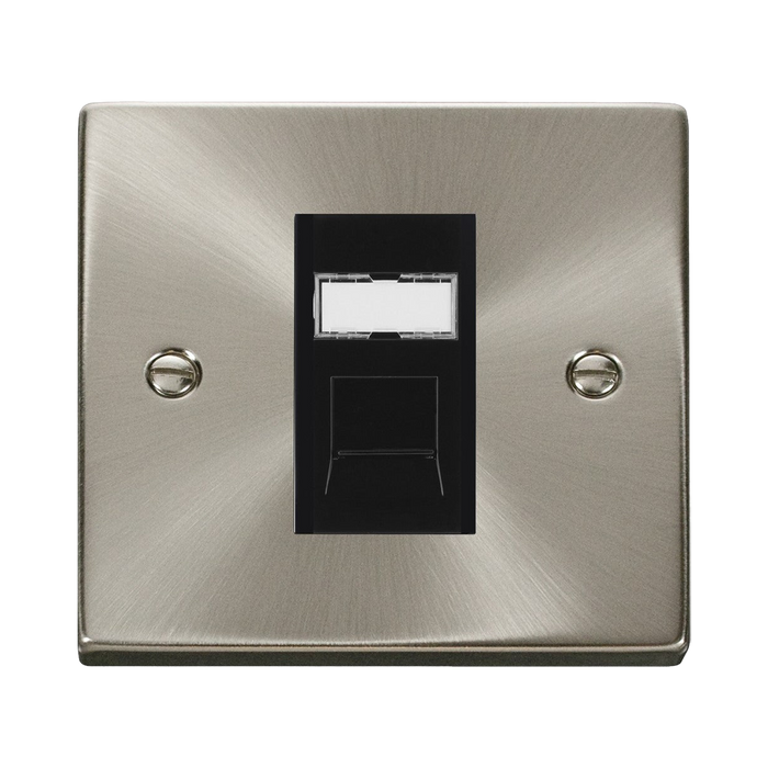 Click Deco Satin Chrome Cat5e Data Socket VPSCRJ45BK