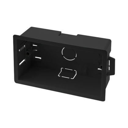 Click Essential Deep Dry Lining Box Black 47mm Double Pattress WA107PBK