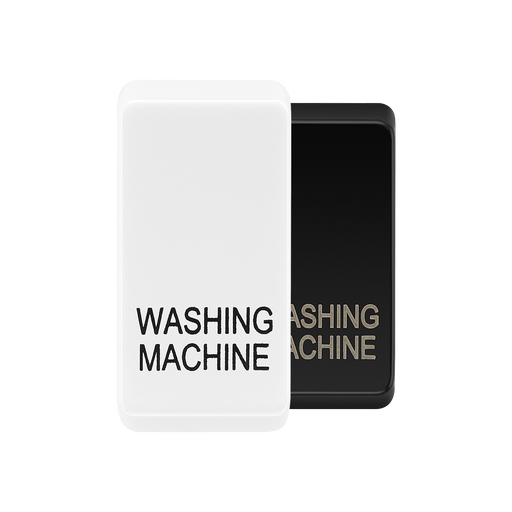 BG Evolve White washing machine rocker cap colour range with Evolve White at the front