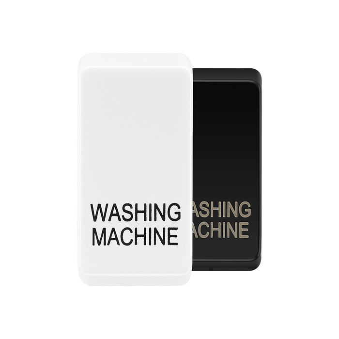 BG Evolve White washing machine rocker cap colour range with Evolve White at the front
