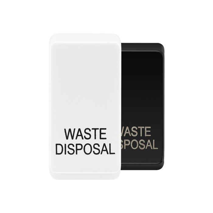 BG Evolve White waste disposal rocker cap colour range with Evolve White at the front