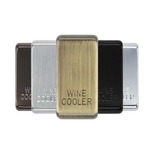 BG Grid Antique Brass wine cooler engraved rocker cap colour range with Antique Brass at the front