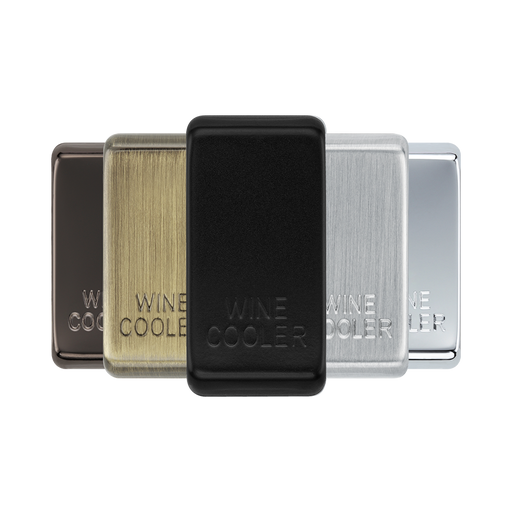BG Grid Matt Black wine cooler engraved rocker cap colour range with Matt Black at the front
