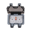 BG Storm Weatherproof Double Socket RCD WP22ARCD Available from RS Electrical Supplies