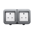 BG Weatherproof Unswitched Double Socket IP55 WPB24 Available from RS Electrical Supplies