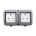 BG Weatherproof Unswitched Double Socket IP55 WPB24 Available from RS Electrical Supplies