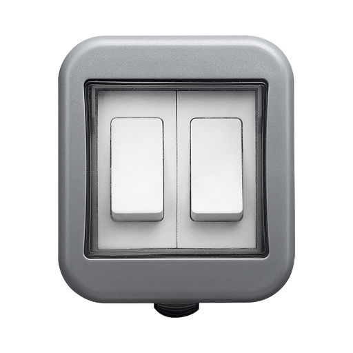 BG Weatherproof 2G 2W Light Switch IP55 WPB42 Available from RS Electrical Supplies