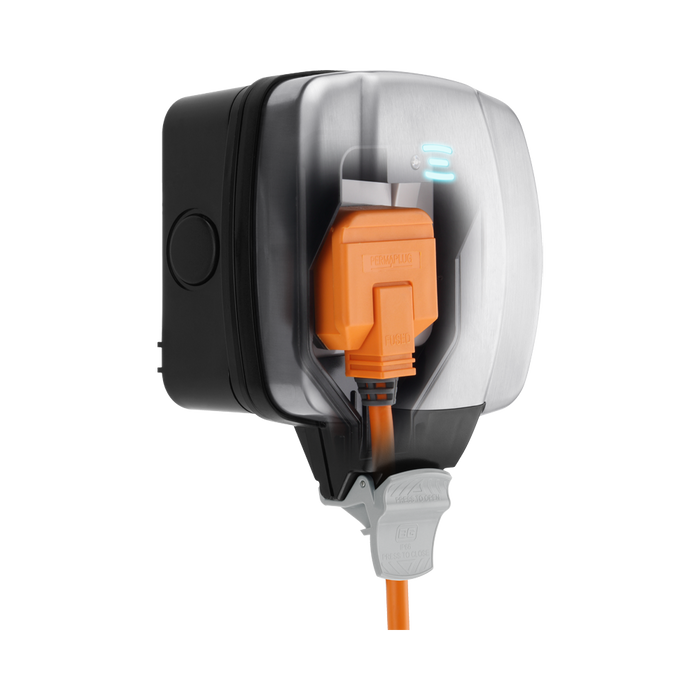 BG Weatherproof Stainless Steel Single Socket WPL21 Available from RS Electrical Supplies