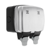 BG Weatherproof Stainless Steel Double Socket WPL22 Available from RS Electrical Supplies