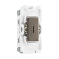 BG Black Nickel 20A Double Pole Grid Key Switch RBN30KY Available from RS Electrical Supplies