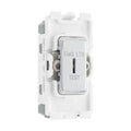 BG Brushed Steel 20A 2 Way Key Grid Switch Printed RBS12EL Available from RS Electrical Supplies