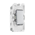 BG Brushed Steel 20A 2 Way Single Pole Centre Off Grid Switch RBS12C Available from RS Electrical Supplies