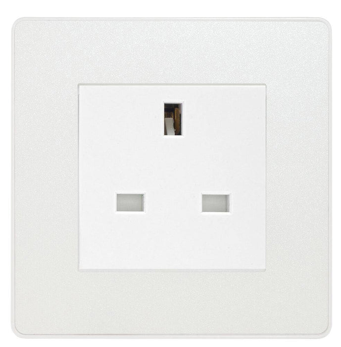 BG Evolve Pearl White 13A Unswitched Socket PCDCL13AUSSW Available from RS Electrical Supplies