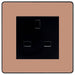 BG Evolve Polished Copper 13A Unswitched Socket PCDCP13AUSSB Available from RS Electrical Supplies