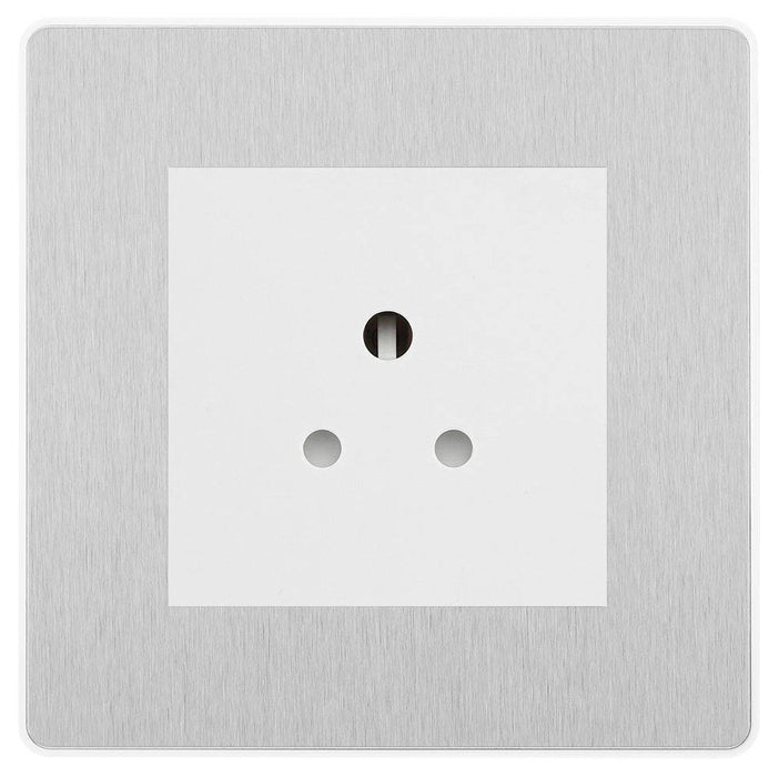 BG Evolve Brushed Steel 2A Unswitched Socket PCDBS2AUSSW