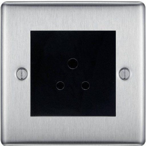 BG Nexus Metal Brushed Steel 2A Unswitched Socket NBS28MB Available from RS Electrical Supplies