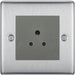 BG Nexus Metal Brushed Steel 2A Unswitched Socket NBS28MG Available from RS Electrical Supplies