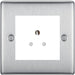 BG Nexus Metal Brushed Steel 2A Unswitched Socket NBS28MW Available from RS Electrical Supplies