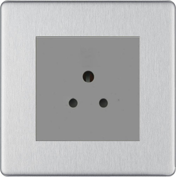 BG Nexus Screwless Brushed Steel 2A Unswitched Socket FBS28MG Available from RS Electrical Supplies
