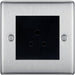 BG Nexus Metal Brushed Steel 5A Unswitched Socket NBS29MB Available from RS Electrical Supplies