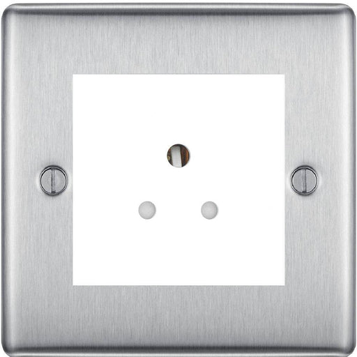 BG Nexus Metal Brushed Steel 5A Unswitched Socket NBS29MW Available from RS Electrical Supplies