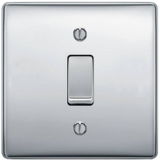 BG Nexus Metal Polished Chrome 20A Double Pole Switch NPC30 Available from RS Electrical Supplies