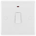 BG White Moulded 20A Double Pole Switch with Neon and Flex Outlet 833 Available from RS Electrical Supplies