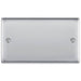 BG Nexus Metal Brushed Steel Double Blank Plate NBS95 Available from RS Electrical Supplies