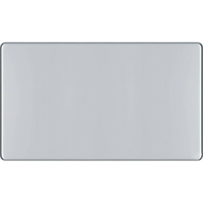 BG Nexus Screwless Polished Chrome Double Blank Plate FPC95 Available from RS Electrical Supplies