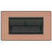 BG Evolve Polished Copper 4G Brush Outlet PCDCP4GBRB Available from RS Electrical Supplies