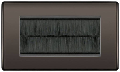 BG Nexus Metal Black Nickel 4G Cable Brush Outlet NBNEMR4BR Available from RS Electrical Supplies