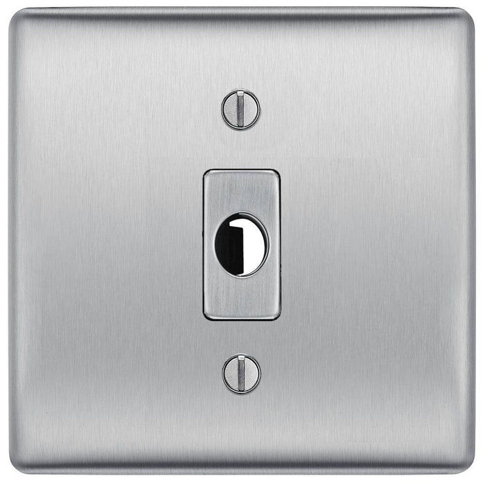 BG Nexus Metal Brushed Steel Flex Outlet NBSFLEX Available from RS Electrical Supplies