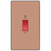 BG Evolve Polished Copper 45A Cooker Switch with LED PCDCP72B Available from RS Electrical Supplies