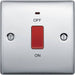 BG Nexus Metal Polished Chrome 45A Double Pole Switch NPC74 Available from RS Electrical Supplies
