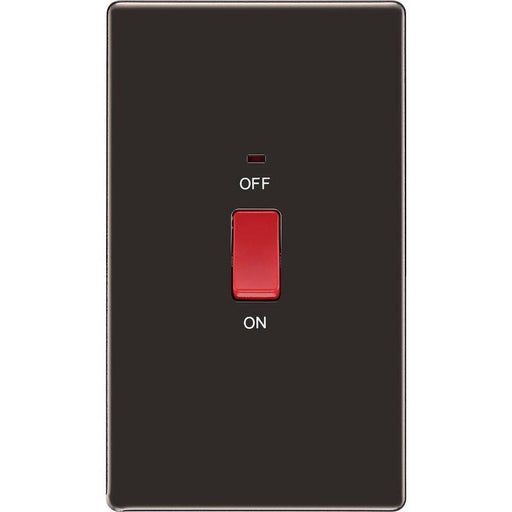 BG Nexus Screwless Black Nickel 45A Cooker Switch FBN72 Available from RS Electrical Supplies