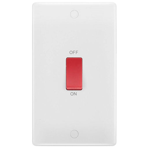 BG White Moulded 45A Cooker Switch 873 Available from RS Electrical Supplies